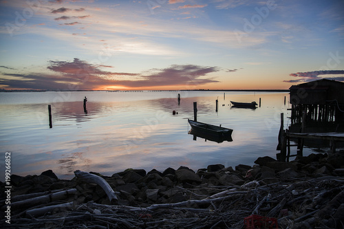 River Po before sunrise