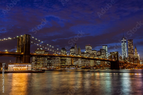 Brooklyn Bridge and Manhattan Skyline  New York City