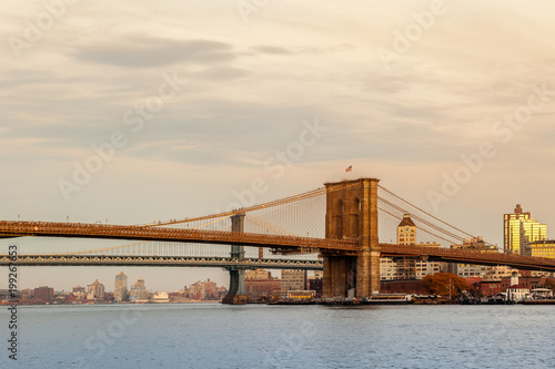 Brooklyn bridge and Manhattan bridge, New York City