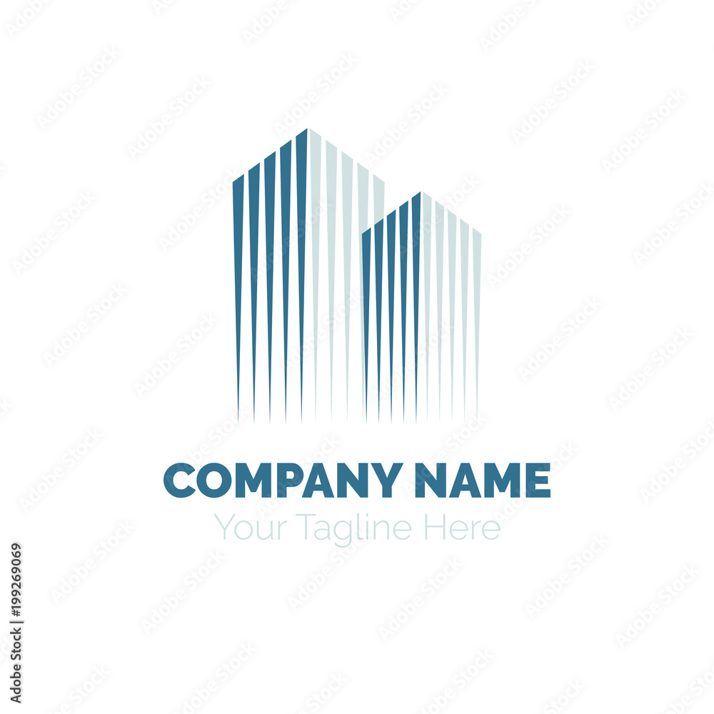 Real Estate Logo design vector template. Building Construction Development Logotype concept icon.