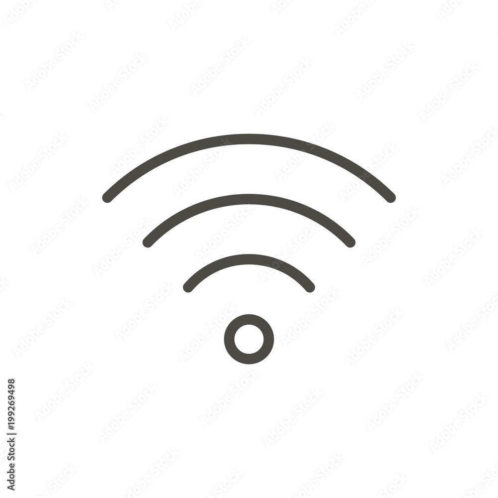WiFi outline icon. Vector Wireless, line symbol WiFi outline icon. Vector Wireless, line symbol