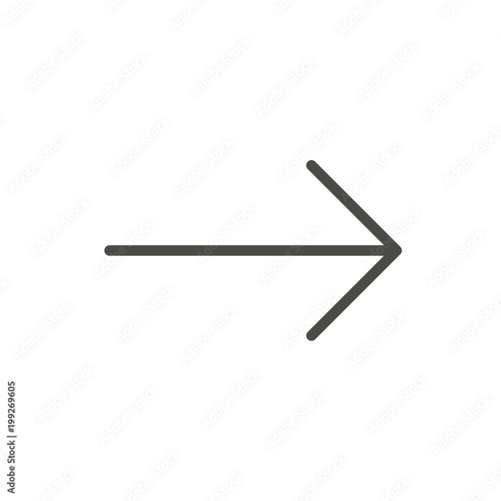 Forward icon, right arrow vector. Line next symbol. Forward icon, right arrow vector. Line next symbol.
