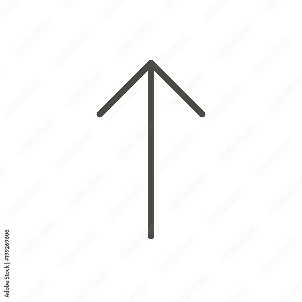 Arrow up icon vector. Line upload symbol. Arrow up icon vector. Line upload symbol.