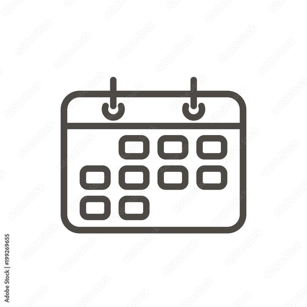 Calendar icon vector. Line reminder symboll. Calendar icon vector. Line reminder symboll.