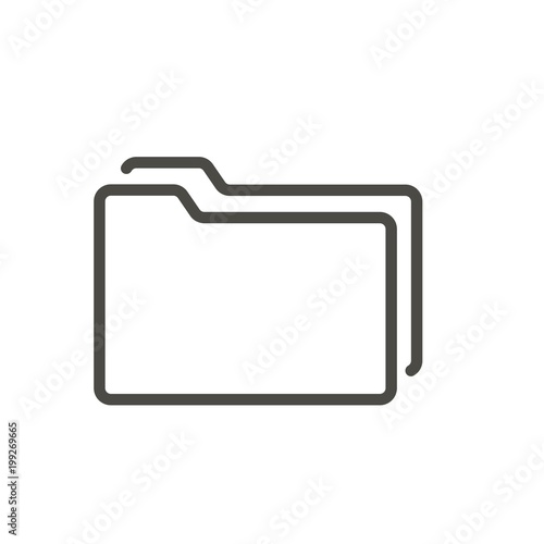Folder icon vector. Line symbol.