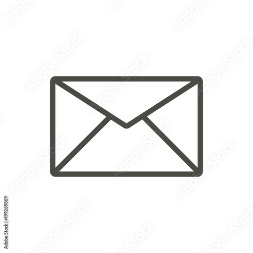 Mail icon vector. Line email symbol.