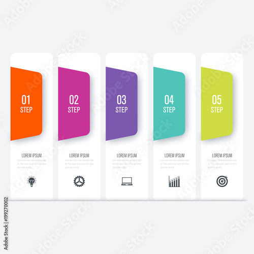 Vector illustration infographics 5 options