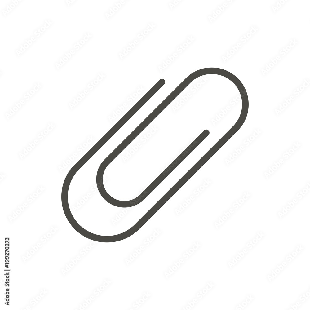 Paper clip icon vector. Line paperclip symbol. Paper clip icon vector. Line paperclip symbol.