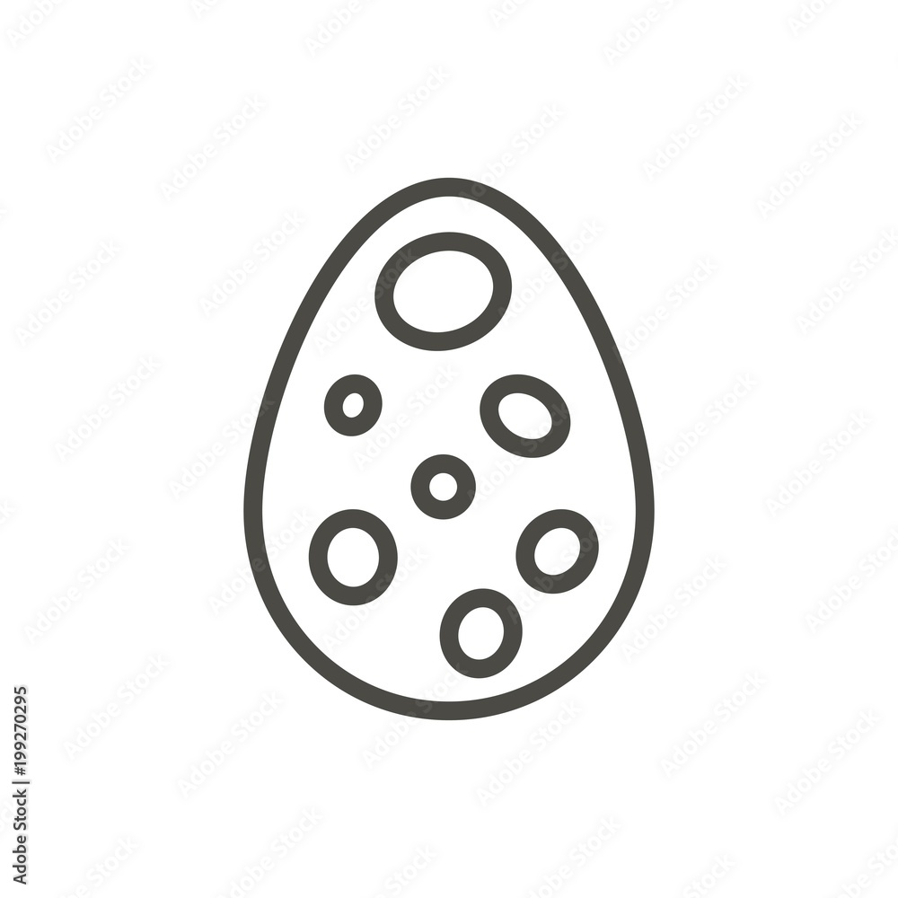 Easter egg icon vector. Line egg ornament symbol. Easter egg icon vector. Line egg ornament symbol.