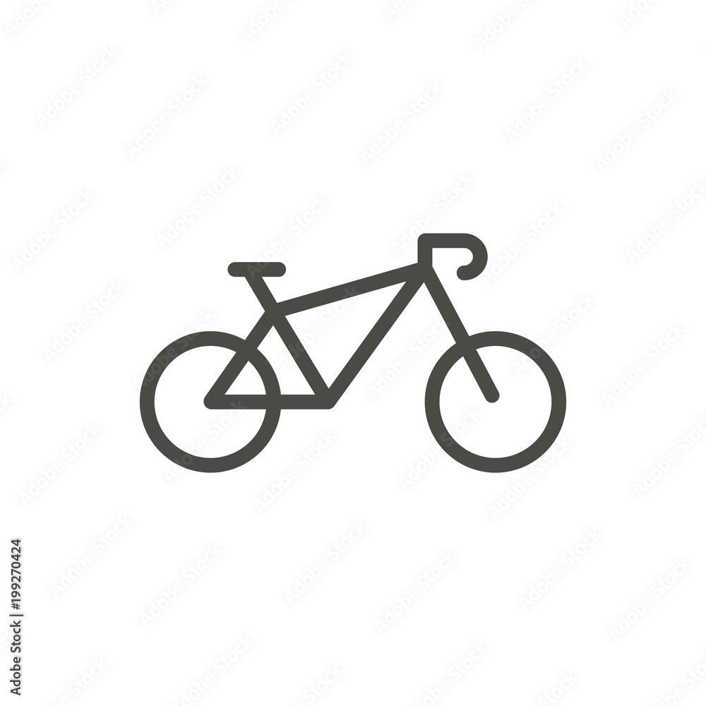Fototapeta premium Bike icon vector. Line bicycle symbol.