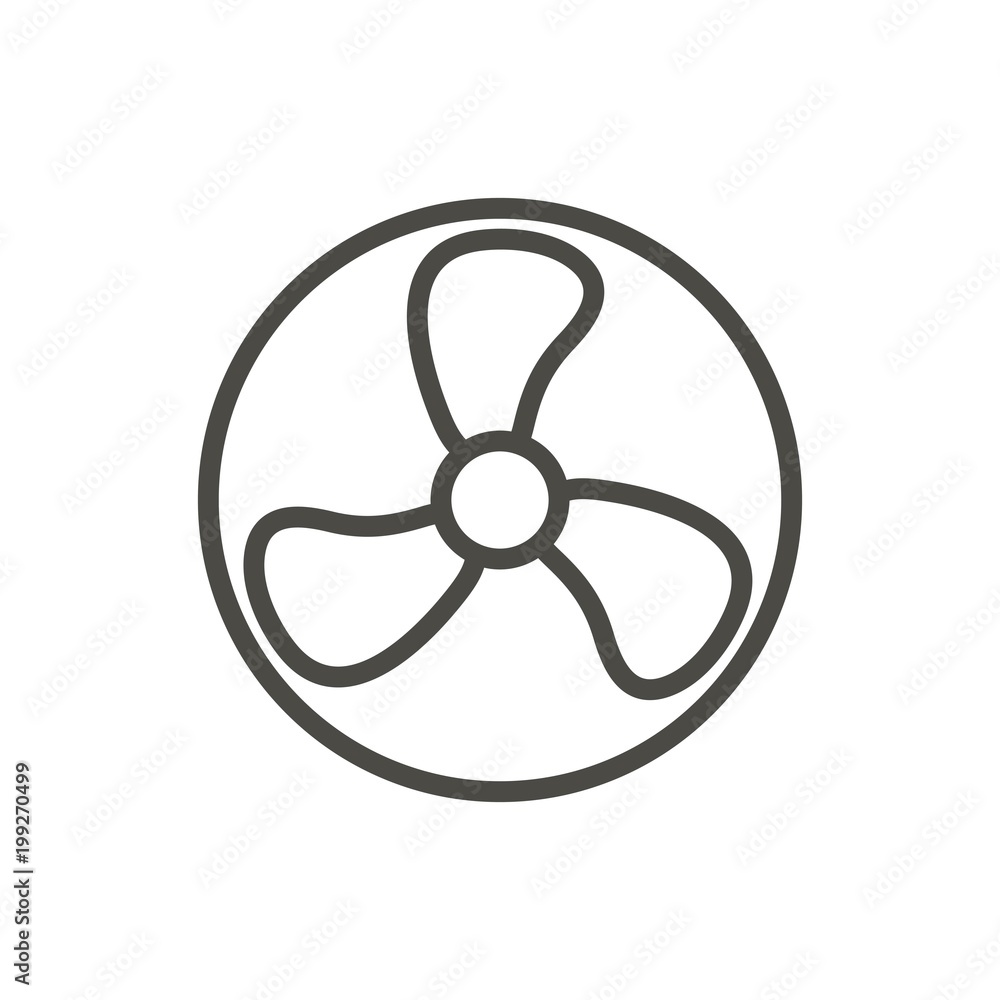 Fan icon vector. Line fresh air symbol. Fan icon vector. Line fresh air symbol.