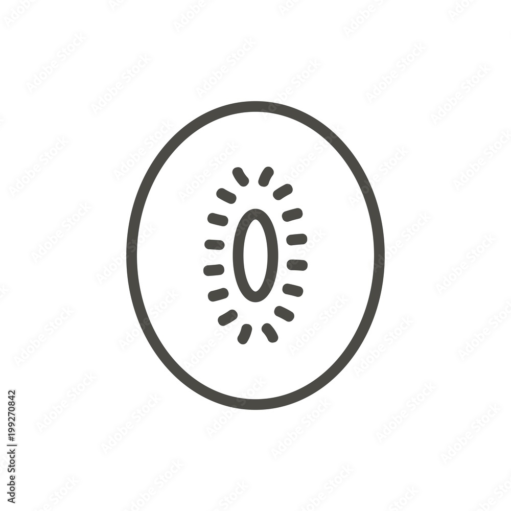 Kiwi icon vector. Outline fruit, line kiwi symbol. Kiwi icon vector. Outline fruit, line kiwi symbol.