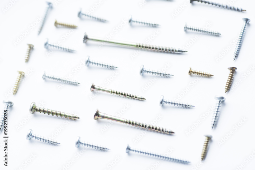 Tools for repairing isolated on the white background. Top view. Tools for repairing isolated on the white background. Top view.