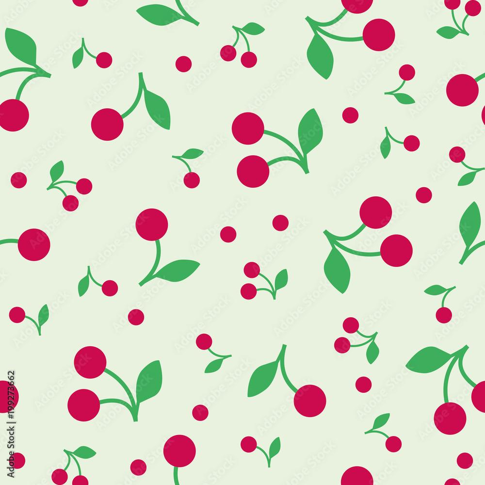 vector illustration seamless pattern red cherry vector illustration seamless pattern red cherry