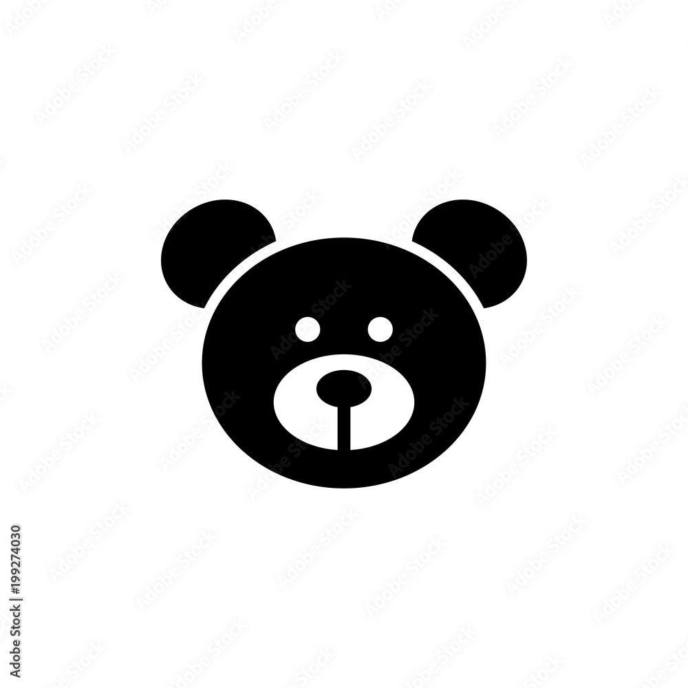 Bear face vector icon Bear face vector icon