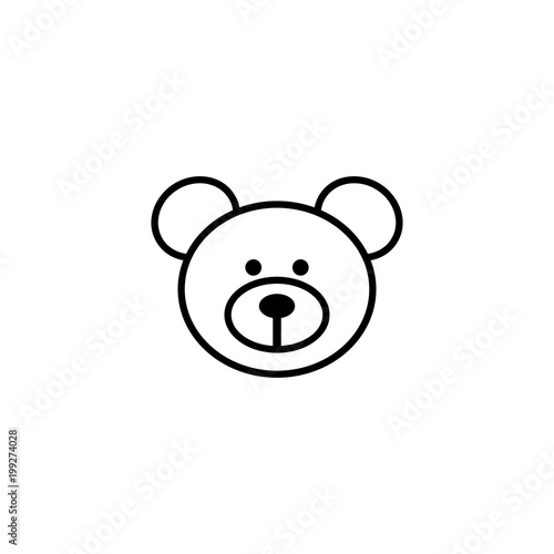 Bear face vector icon