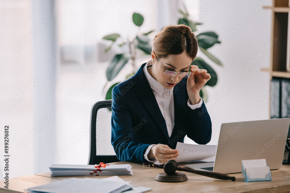 female lawyer at workplace in office female lawyer at workplace in office