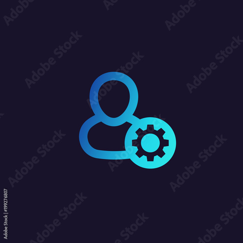 account settings vector icon, profile configuration
