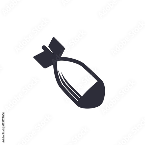 bomb vector icon on white