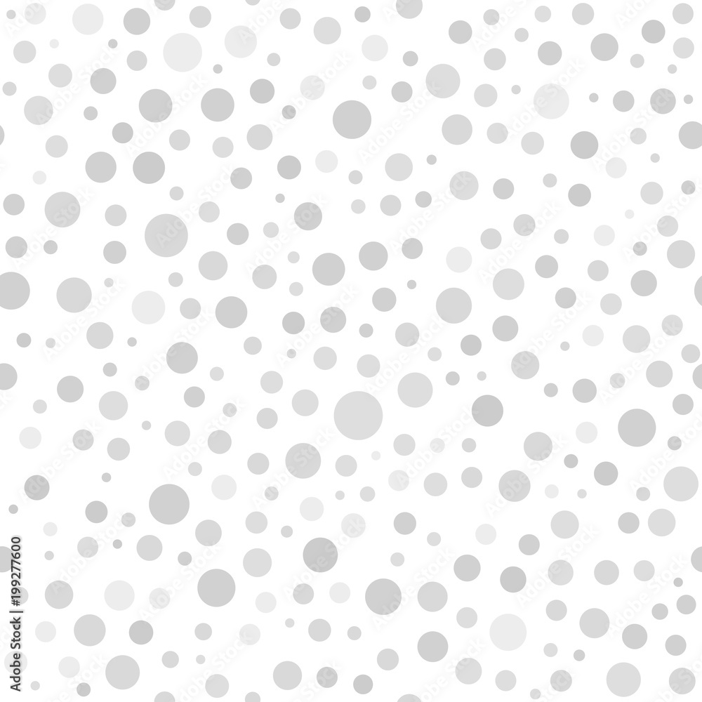 Seamless background with random light round elements. Abstract ornament. Dotted abstract pattern