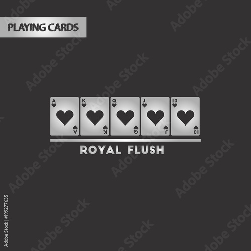 black and white style royal flush