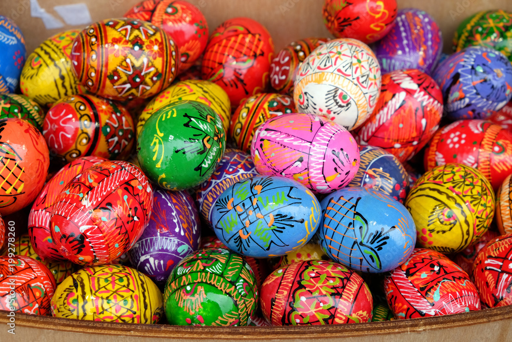 View of a lot of decorative eggs. Easter celebration. View of a lot of decorative eggs. Easter celebration.