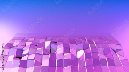 Low poly abstract background with modern gradient colors. Violet colors V5