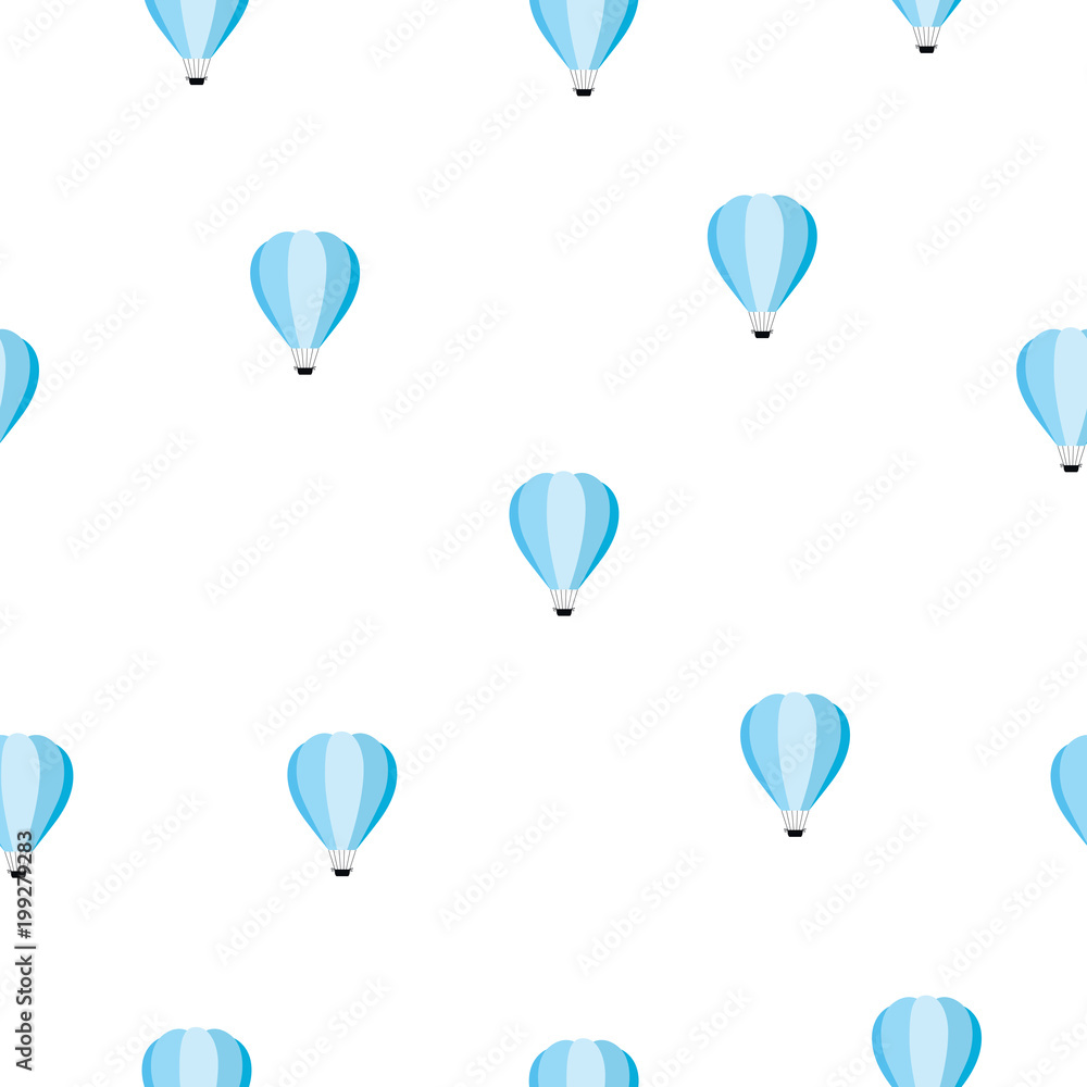 Obraz premium Seamless pattern with hot air balloon
