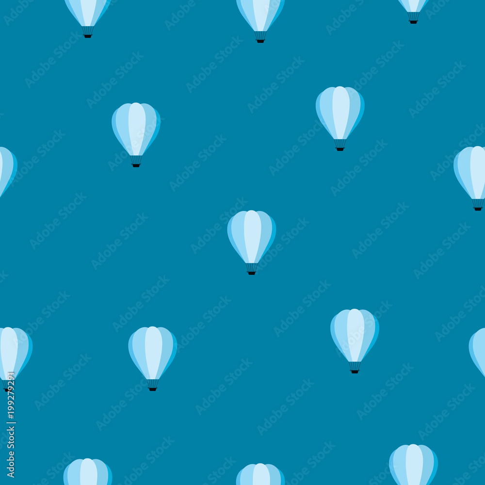 Obraz premium Seamless pattern with hot air balloon