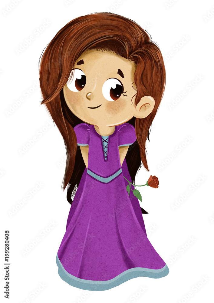 Princesa con una rosa por Sant Jordi Princesa con una rosa por Sant Jordi