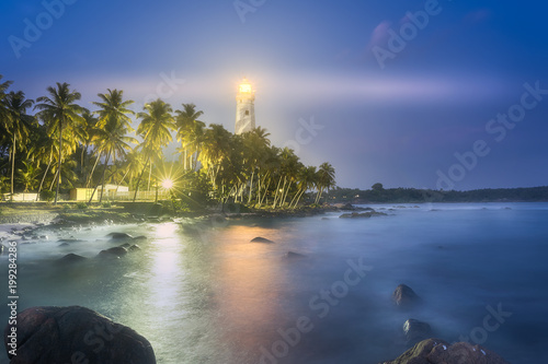Billede på lærred View of lighthouse Dondra Matara, Sri Lanka
