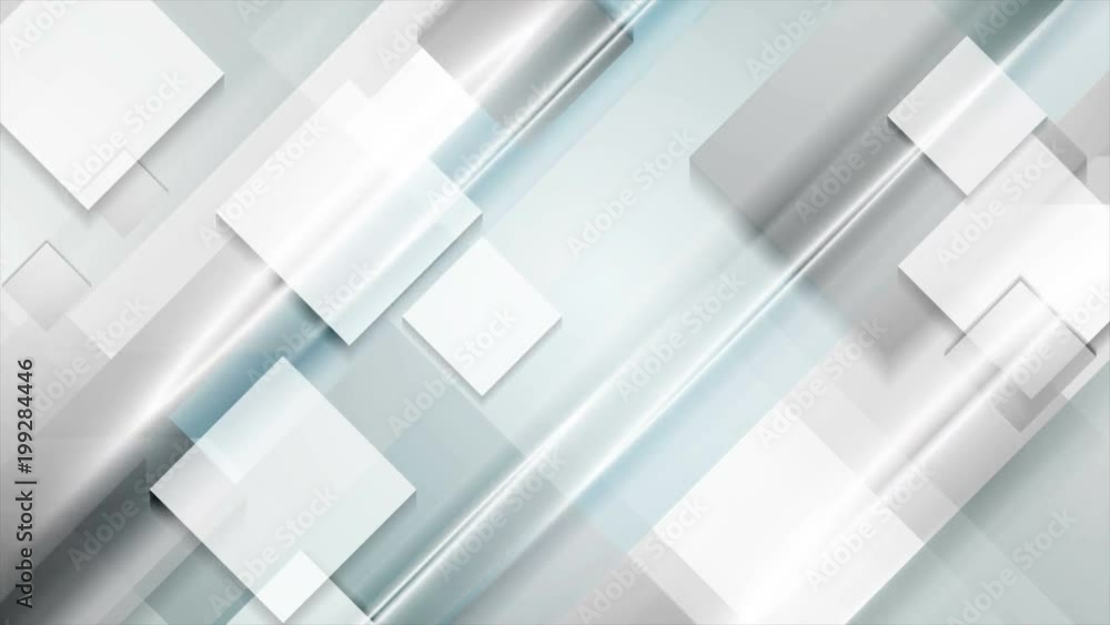 Blue and grey tech geometric abstract motion background with squares. Seamless looping. Video animation Ultra HD 4K 3840x2160 Blue and grey tech geometric abstract motion background with squares. Seamless looping. Video animation Ultra HD 4K 3840x2160