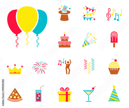 Geburtstag Iconset - Farbe