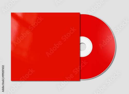 Free Download Red CD - DVD mockup template isolated on Grey - GFXLoad