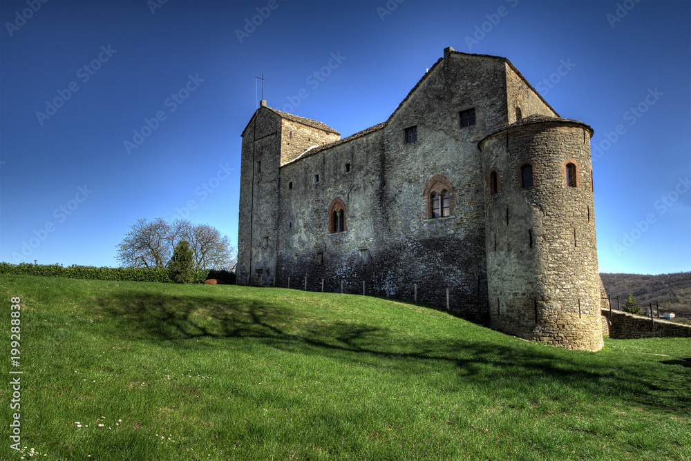 Langhe - The castle of Prunetto, in the high Langa. 