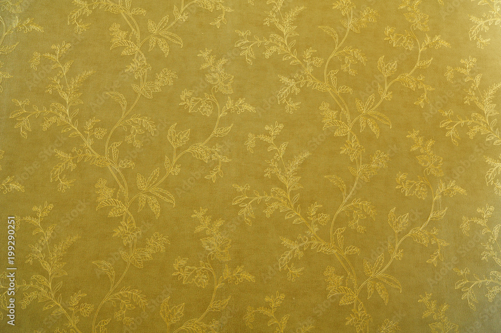Textured wallpaper from leaves. Golden leaves texture wall wallpaper.