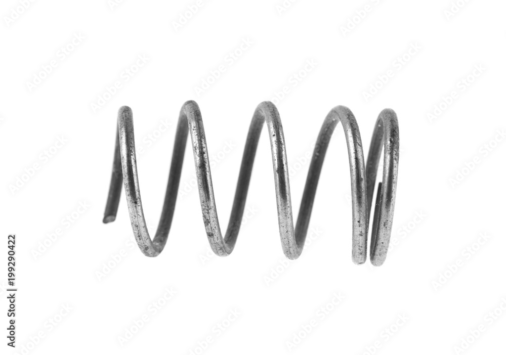 metal spring isolated on white background metal spring isolated on white background