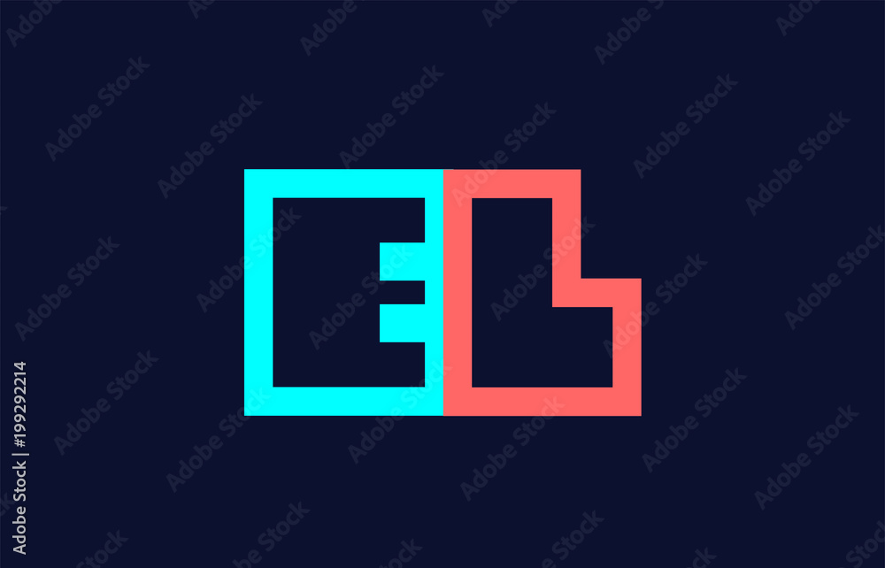 blue orange pastel alphabet letter logo combination design blue orange pastel alphabet letter logo combination design