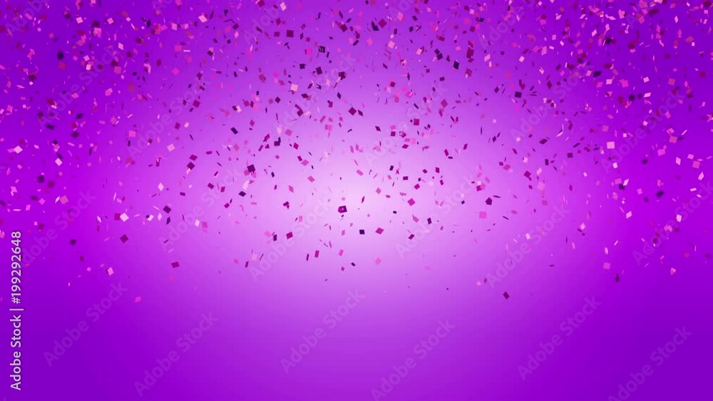 Falling glittering purple confetti animation Falling glittering purple confetti animation