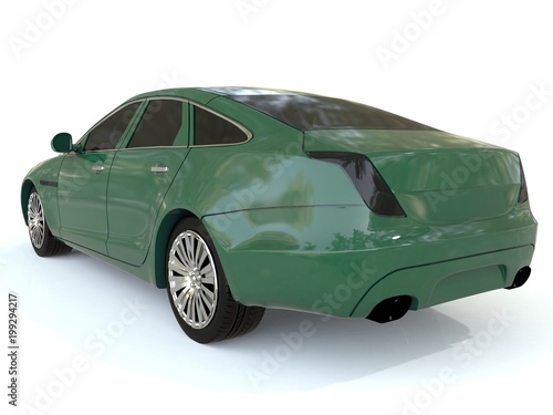 Scaled Green Car Model Jaguar