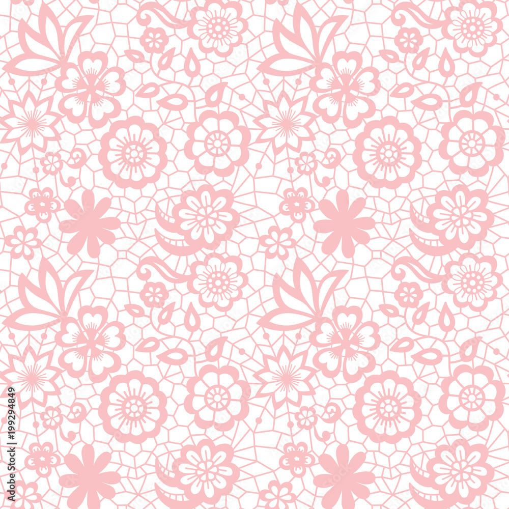 Lace seamless pattern with flowers Lace seamless pattern with flowers