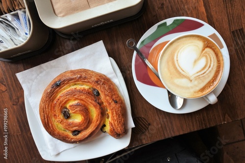 italian breakfast in a cafeteria