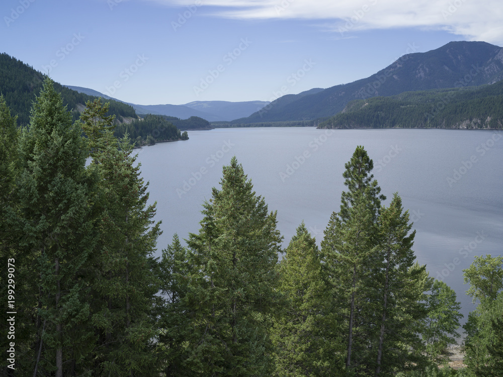 Scenic view of lake, Cranbrook, British Columbia, Canada