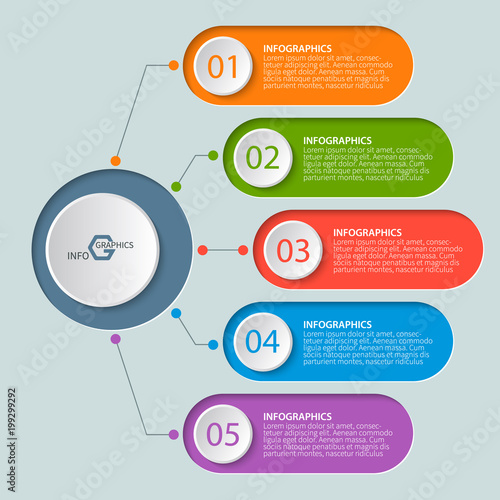 Abstract 3D Paper Infographics
