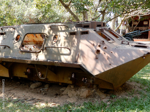 Old battle tank