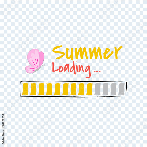 Hello Summer loading progress Bar.