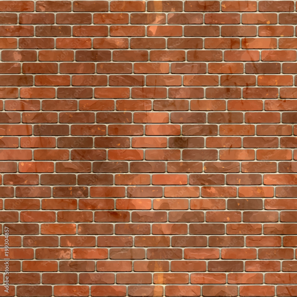 Fototapeta Bezszwowe tło z czerwonej cegły ściany