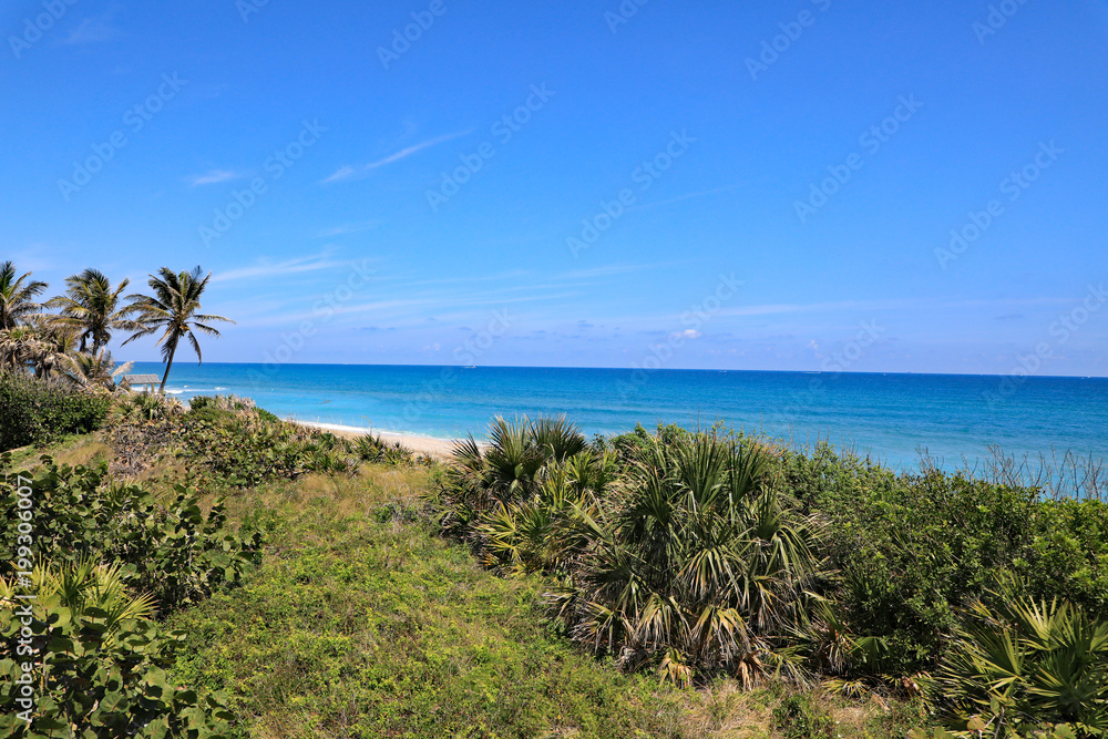 A beautiful view of the Atlantic Ocean as seen from Singer Island, Florida.