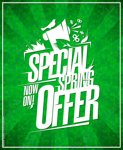 Special spring offer poster design