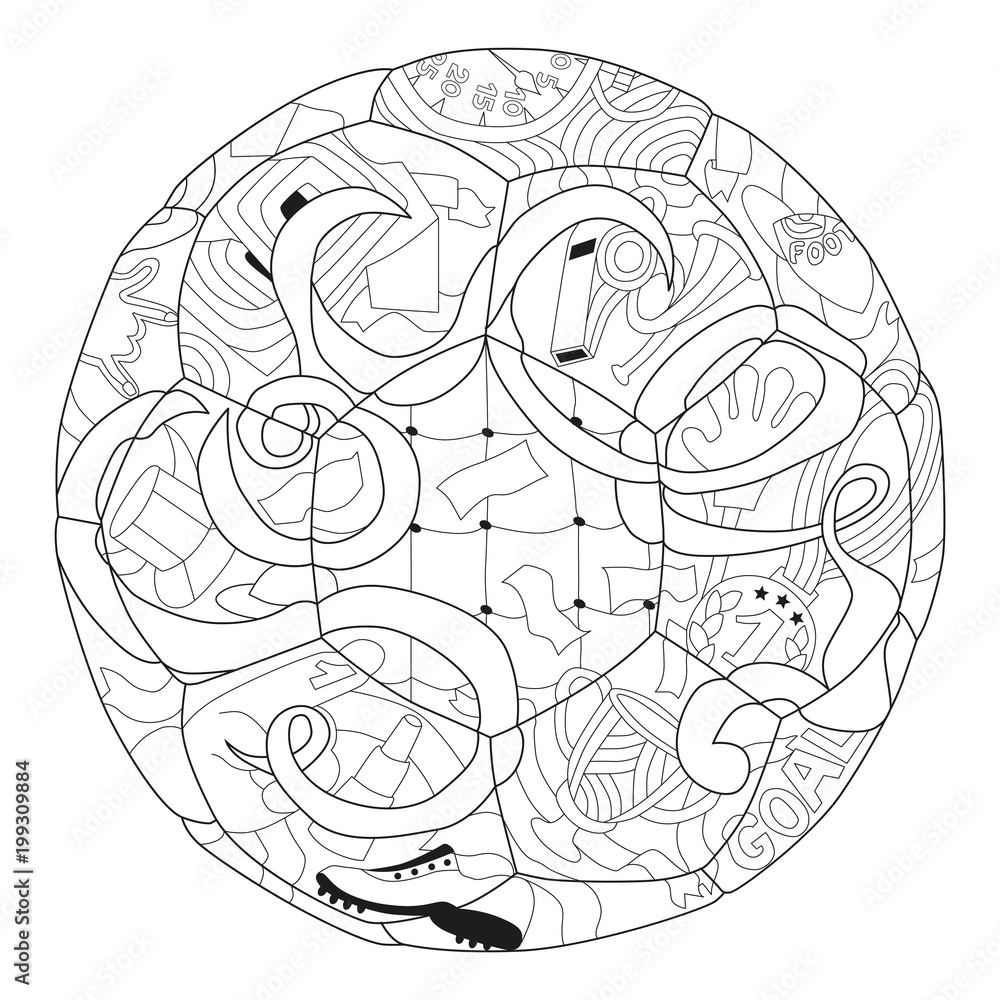 zentangle soccer ball